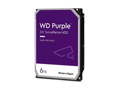 HDD|WESTERN DIGITAL|Purple| 6 TB|Serial ATA III|Buffer 256 MB|5400 RPM|3.5 "|WD64PURZ