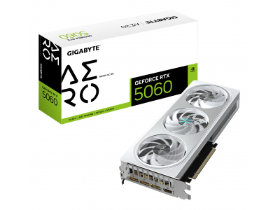 Graphics Card|GIGABYTE|NVIDIA|GeForce RTX 5060|2595 MHz|8 GB|GDDR7|128 bit|PCI Express 5.0|Active|GV-N5060AEROOC-8GD