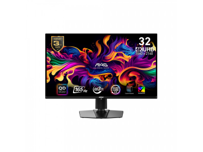 Monitor|MSI|31.5"|Gaming|Panel QD-OLED|3840x2160|16:9|165Hz|0.03 ms|Swivel|Pivot|Height adjustable|Tilt|Colour Black|MAG321UPQD-OLED