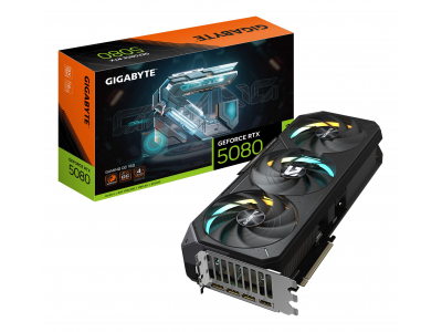Graphics Card|GIGABYTE|NVIDIA GeForce RTX 5080|16 GB|GDDR7|256 bit|PCIE 5.0 16x|GPU 2617 MHz|Triple slot Fansink|1xHDMI|3xDisplayPort|GV-N5080GAMINGOC-16GD