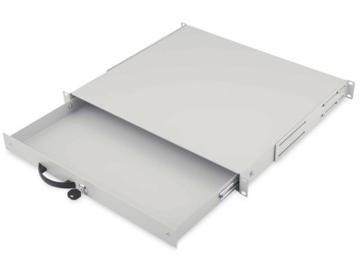 Digitus DN-19 KEY-1U - Rack-Tastaturablage (auf Schienen) - Hellgrau, RAL 7035 - 1U - 48,3 cm (19) (DN-19 KEY-1U)