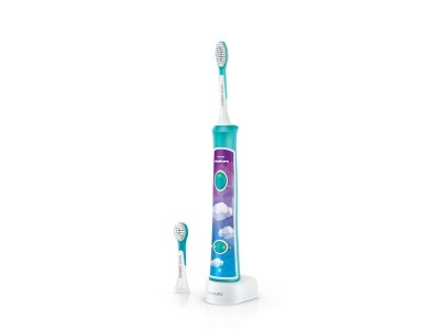 Philips Sonicare Elektrische Kinderzahnbürste HX6322/04 Schallzahnbürste Weiß, Bunt (HX6322/04)