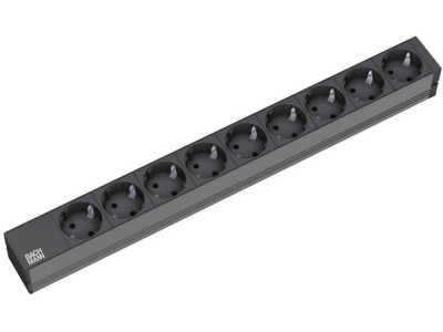 Bachmann - Verlängerungsschnur (Rack - einbaufähig) - Wechselstrom 250 V - 9 Ausgangsstecker - 1U - 48.3 cm (19) (333.506)