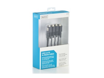 DIGITUS DA-70159 - Serieller Adapter - USB - RS-232 x 4 (DA-70159)