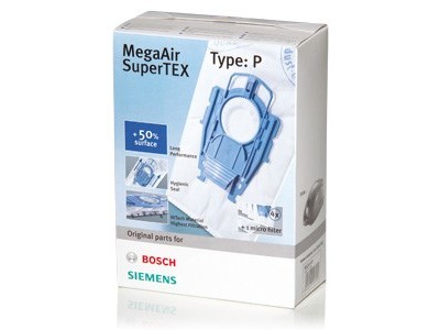Bosch Staubsauger Zubehör Beutel Type P MegaAir SuperTEX (BBZ41FP)