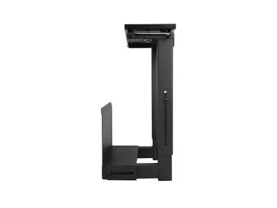 Lindy Sliding Under Desk PC Holder - Montageset - unter Tisch montierbar - schwarze Pulverbeschichtung