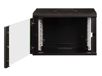 DIGITUS Professional DN-19 07-U-SW - Wandschrank - Schwarz, RAL 9005 - 7U - 48,3 cm (19) (DN-19 07-U-SW)