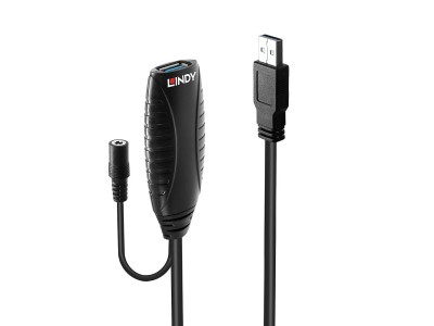 Lindy 10m USB 3.0 Aktivverlängerung 10m USB 3.0 Verlängerung am USB-Anschluss Typ A des Computers (43156)