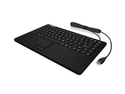 KeySonic KSK-5230 IN - USB - QWERTZ - verkabelt - Schwarz - Weiß - Silikon - IP68 (KSK-5230 IN)