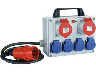 Brennenstuhl BKV 2/4 T IP44 - Stromverteilungseinheit - output connectors: 6 - 2,0m - Deutschland (1153650)