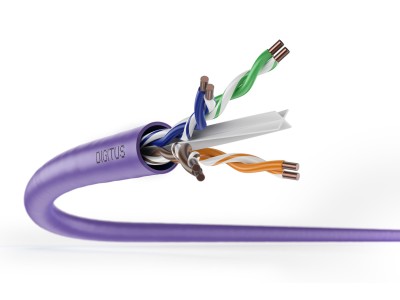DIGITUS Professional - Bulkkabel - 305,0m - UTP - CAT 6 - Solid, halogenfrei - Violett (DK-1613-VH-305)