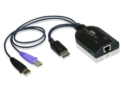 ATEN KA7169 DisplayPort USB Virtual Media KVM Adapter Cable with Smart Card Reader (CPU Module) - KVM-/Audio-/USB-Extender (KA7169)