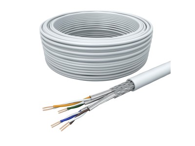Draka UC HomeCat.7 Rohkabel Kabel SS26 S/FTP 4P LSHF weiß, 100m-Ring - bulk