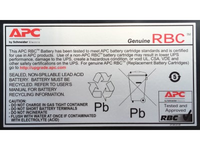 APC Replacement Battery Cartridge #140 - USV-Akku - 2 x Bleisäure 960 Wh - Schwarz (APCRBC140)