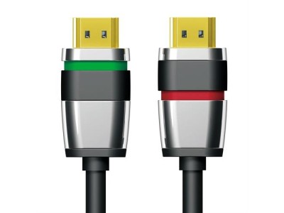 Purelink Ultimate ULS1000 - HDMI mit Ethernetkabel - HDMI (M) bis HDMI (M) - 2 m - Dreifachisolierung - Schwarz - rund, 4K Unterstützung