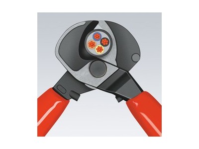 Knipex 95 12 500 Kabelschere Geeignet für (Abisoliertechnik) Alu- und Kupferkabel, ein- und mehrdrähtig 27 mm 150 mm² 5