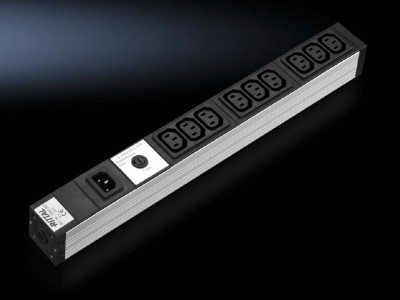 Rittal - Steckdosenleiste (Rack - einbaufähig) - 9 Ausgangsstecker - 1U - 2 m (7240.201)