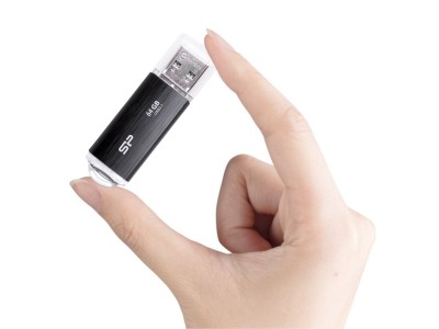 SILICON POWER Blaze B02 - USB-Flash-Laufwerk - 64GB - USB3.0/USB Typ C - Schwarz (SP064GBUF3B02V1K)