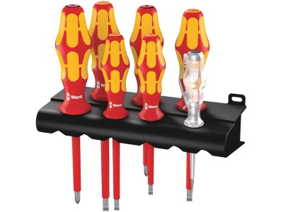 Wera Kraftform Plus - Serie 100 VDE 160 i/165 i - Schraubendrehersatz - 7 Stücke - in Ablagekasten (05006148001)