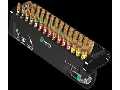Wera Bit-Check 30 Diamond 1 - Schraubenziehersatz - 30 Stücke - torx, phillips, pozidriv, slot (05057431001)