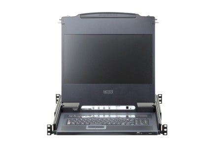 ATEN CL6708MW - KVM-Konsole mit KVM-Switch - 8 Anschlüsse - USB - 43,9 cm (17.3) - Rack - einbaufähig - 1920 x 1080 - DVI-I - 1U (CL6708MW D)
