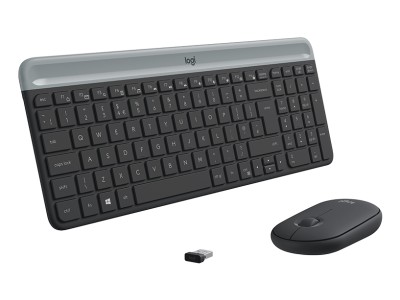  Logitech MK470 Slim Combo Wireless Keyboard + Mouse, US, Graphite 920-009204