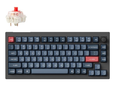  Keychron V1 Max RGB - US Layout - Hot-Swappable Gateron Jupiter Red Wireless Keyboard V1M-D1