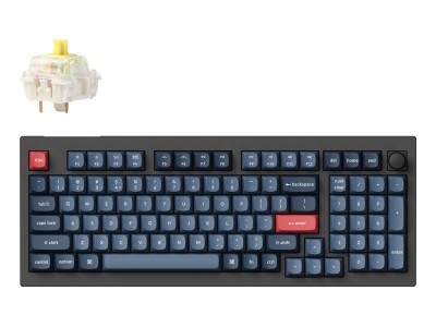  Keychron V5 Max RGB - US Layout - Hot-Swappable Gateron Jupiter Banana Wireless Keyboard V5M-D4