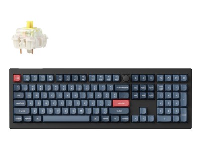  Keychron V6 Max RGB - US Layout - Hot-Swappable Gateron Jupiter Brown Wireless Keyboard V6M-D4