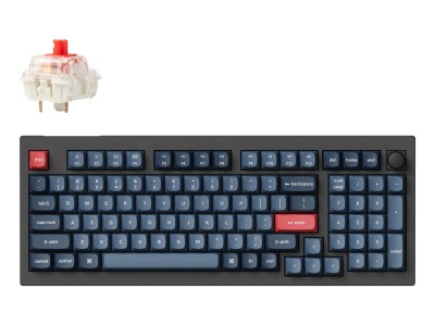  KEYCHRON V5 Max RGB - US Layout - Hot-Swappable Gateron Jupiter Red Wireless Keyboard V5M-D1