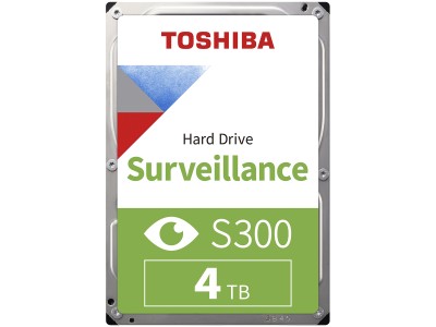 HDD Video Surveillance TOSHIBA S300 4TB SMR, 3.5'', 256MB, 5400RPM, SATA, TBW: 180 HDWT840UZSVA