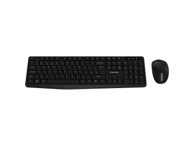CANYON SET-W01 EN Keyboard+Mouse Wireless Black CNE-HSETW01-UK/US