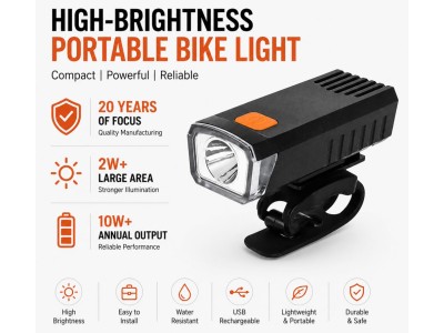 ILike   USB Rechargeable Bike Front Light