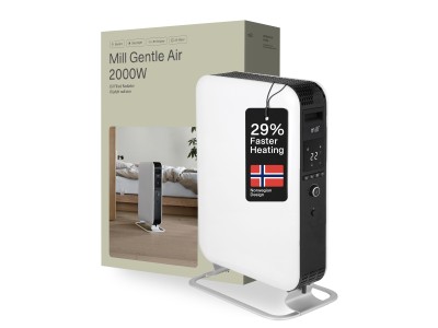 Mill | Heater | AB-H2000DN | Oil Filled Radiator | 2000 W | Number of power levels 3 | Suitable for rooms up to 24-34 m³ | White