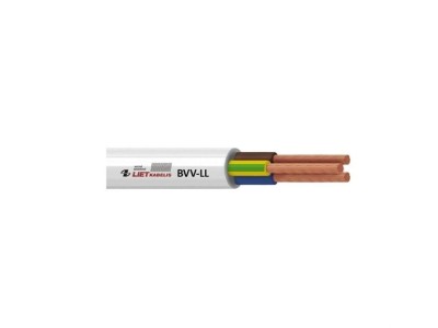 CABLE BVV-LL 3X1.5 WHITE 25M