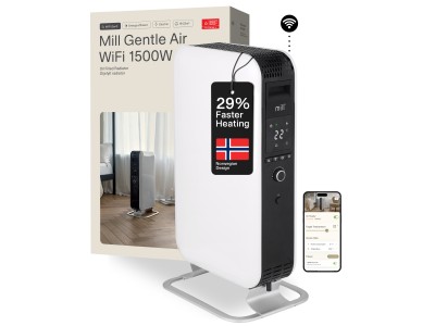 Mill | Heater | OIL1500WIFI3 GEN3 | Oil Filled Radiator | 1500 W | Number of power levels 3 | Suitable for rooms up to 25 m² | White/Black