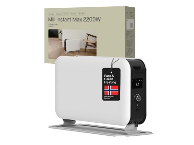 Mill | Heater | CO2200LEDMAX | Convection Heater | 2200 W | Number of power levels 3 | Suitable for rooms up to 5-30 m² | White