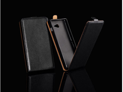 Telone Vertical FLEXI Slim Flip Case SAMSUNG I9500 GALAXY S4 BLACK